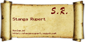 Stanga Rupert névjegykártya